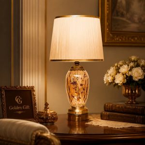 آباژور گلدن گیفت شیشه ای کلاسیک طلایی