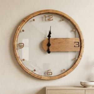 ساعت دیواری چوبی مدرن قطر60و90|کدST015