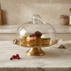 کیک خوری گلدکیش مدل استیل گلد کد GK807113